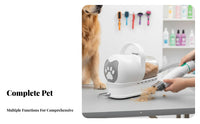7-in-1 Pet Grooming Set Multifunctional Pet Grooming Vacuum Kit Powerful Suction Pet Hair Vacuum with Attachments