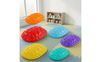 5 Pieces Textured Turtle Balance Stepping Stones Low-Height Turtle Shell Stepping Stone Molded Toy Non-Slip for Children, Toddlers, Obstacle Course, Playroom, Classroom