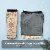 2 Pieces Cold-Proof children's Thermal Knee Pads Thickened Fleece Lining Kids Winter Leg Warmers Adjustable Straps for Girls, Boys, Cycling