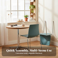 Nordic design aesthetic Stackable Molded Plastic Seat Space-Saving Armless Shell Chair Modern Design Seating Furniture Lightweight for Restaurant Owners, Apartment Dwellers, Conference Room, Reception Area, Kitchen, Events
