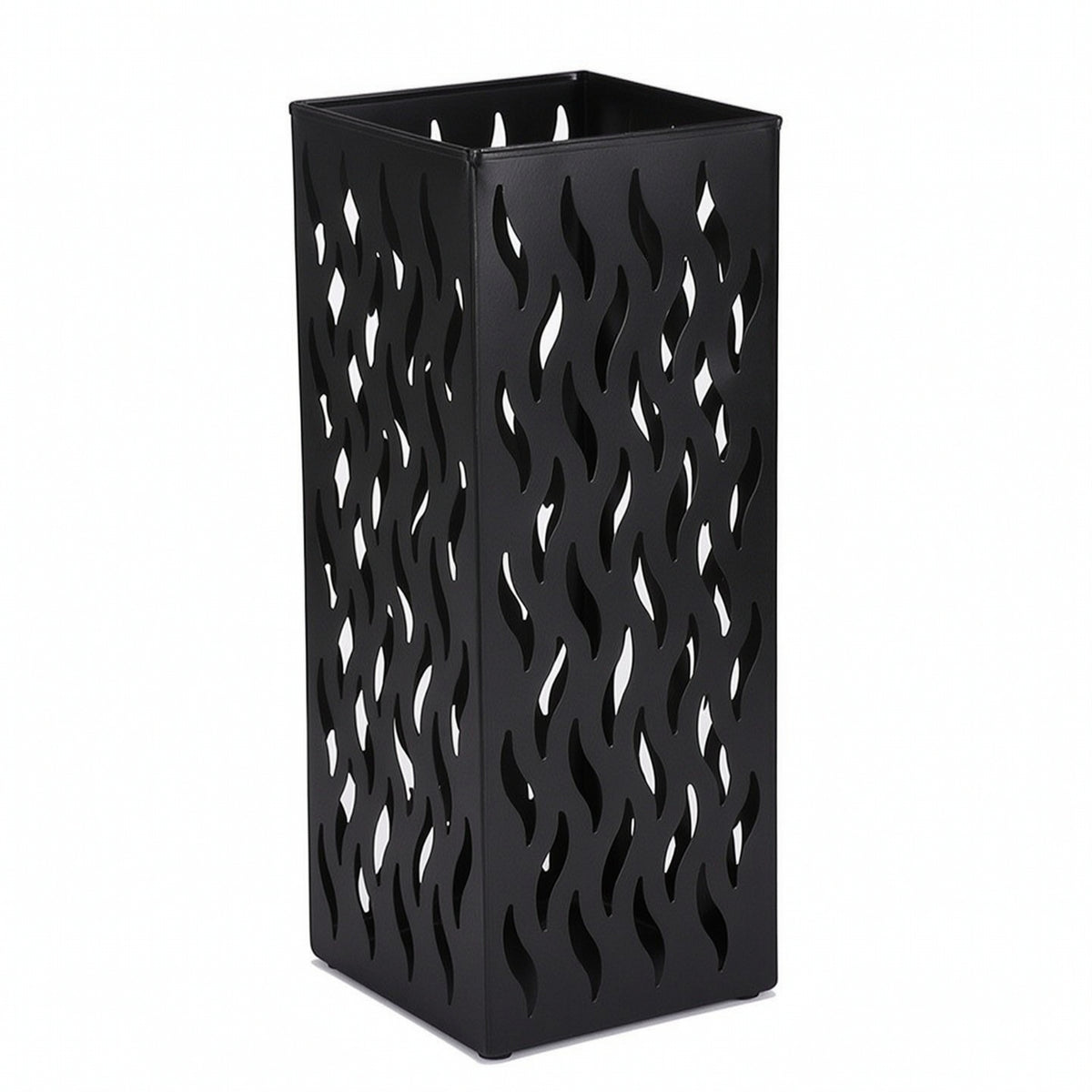 Decorative Metal Umbrella Stand Space-Saving Umbrella Stand with Cutouts Tall Organizer Freestanding for Lobby