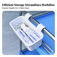 Space-Saving Side-Hanging Utility container Easy to Install Hanging trolley container Multi-Functional Organizer Container long-lasting for Hospital Personnel, Home Organizers, Students, Treatment Room, medical facility, lab, Office