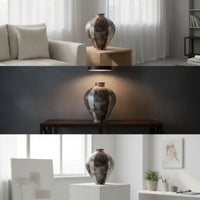 Decorative Vase Distressed Sculptural Vase Hand-Painted Vessel for Interior Designers, Hotel Foyer