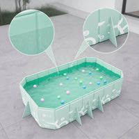 Foldable Pool Rectangular Non-Inflatable Pool for Family, Young Children, Backyard, Garden, Patio