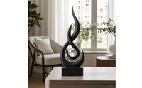 Modern Sculpture with Crystal Ball Contemporary Abstract Sculpture Decorative Resin Statue Artistic for Homeowners, Art Collectors, Living Room, Bookshelf, Office, Entryway