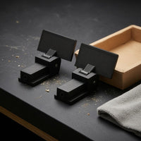 2 Pieces Matte Black Dust Cover Hinge Pivoting Turntable Player Cover Hinge