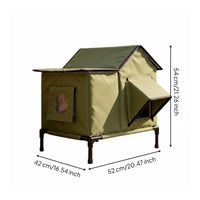 All-Season Foldable Pet House Detachable Waterproof Feline Shelter Collapsible Outdoor Feline House Weatherproof for Backyard, Garden, Patio