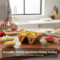 Taco Holder Holds Tacos Upright Taco Effortlessly Clean to Clean Mexican Food Serving Rack for Chefs, Home Cooks, Restaurant, Party