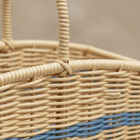Handheld Basket with Handle Handwoven Woven Basket with Handle Sturdy for Tabletop