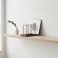 Metal and Wood Album Storage Space Saving Tabletop Vinyl Holder Easy Assembly