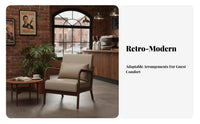 High-Density Foam Cushion Restaurant Booth Seating Easy to Clean Retro Leather Sofa Wood Frame Armchair for Cafe Owners, Hotel Managers, Interior Designers, Coffee Shop, Lounge Area