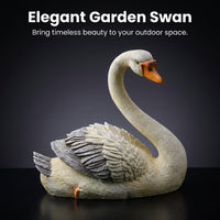 Lifelike Swan Garden Ornament Outdoor, Resin Swan Statue for Courtyard Decoration, Pastoral Art, Pure Handmade Floor Ornament, Wedding Gift