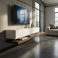 Extendable TV Cabinet Ready-to-Assemble Extendable TV Stand Space-Saving Media Console
