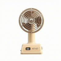 Type-C Retro Desktop Fan Adjustable Rechargeable Desktop Fan