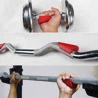 2 Pieces Barbell Grip Pad Non Slip Bar Covering Universal Fit Fitness Accessory for Weightlifters