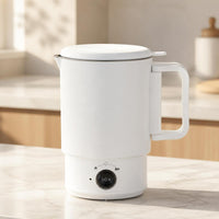 Foldable Electric Kettle Travel-Friendly Electric Kettle with Detachable Base Compact Portable Water Boiler for Business Trips, Hotel Rooms, Dorm Room