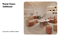 Curved Bubble Sofa Light Luxury Soft Puff-Shaped Sofa Creative Design Commercial Seating for Homeowners, Beauty Salon, Waiting Area, Living Room