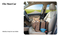 Portable Center Console Dog Car Seat Anti-Slip Bottom Dog Car Console Seat Safety Leash Included for Cats, Road Trips
