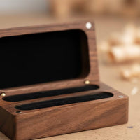 rings Box Wooden rings Box with Slots Hinged Display Case for Couples, Brides