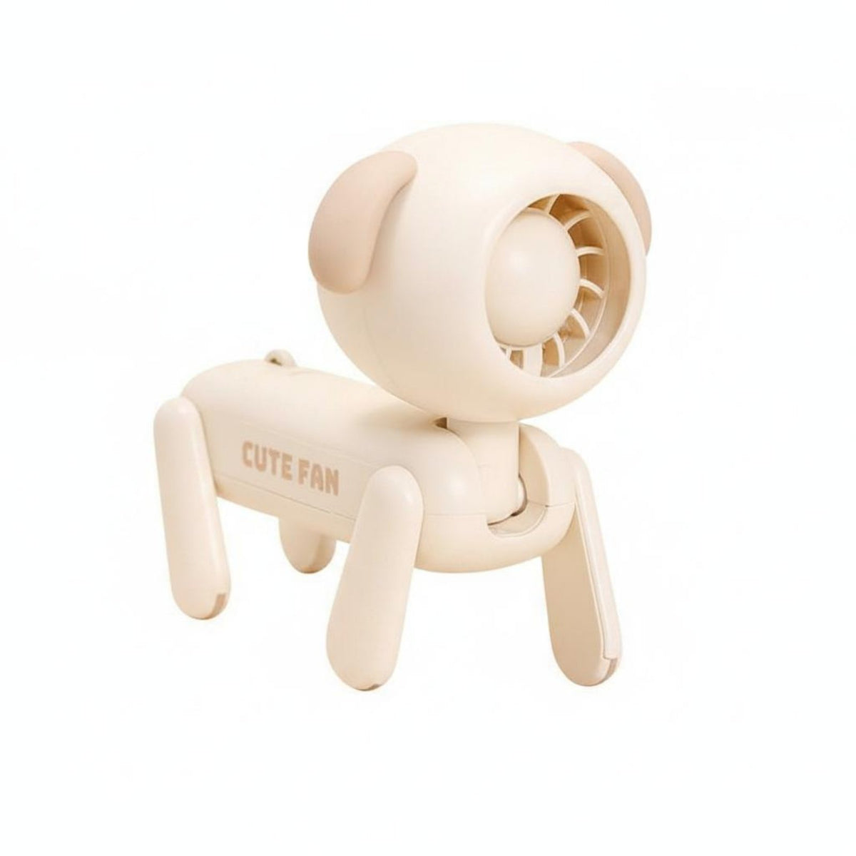 Shape-Changing Design Dog-Shaped Fan 2 Way Use Turbine Design Fan 3 Speed Settings Lightweight for Children, Desk, Travel, Office