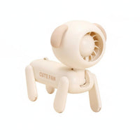Shape-Changing Design Dog-Shaped Fan 2 Way Use Turbine Design Fan 3 Speed Settings Lightweight for Children, Desk, Travel, Office