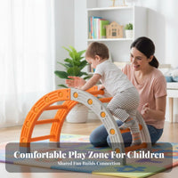 Sensory Training Multi-Activity Playset with Slide Develops Physical Skills Modular Arch Playset Anti-Slip Design Climbing Frame Easy Assembly for Toddlers, Preschoolers, Parents, Indoors, Playroom, Daycare