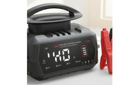 Battery Charger with Clamps 6V 12V 24V Smart Battery Charger Crocodile Clips with Insulation Cover Digital for Car Owners