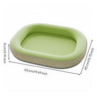Washable Pet Bed Multi-Season Semi-Enclosed Dog Mat Portable Calming Pet Bed for Small Dogs, Cats, Summer, Indoor