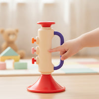 Toy Trumpet Handheld Trumpet with Handle Instrument Brightly Colored Instrument Sensory for Toddlers, Playroom, Home