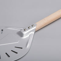 Perforated Pizza paddleResistant Pizza Peel with Wooden Handle Commercial-Grade for Kitchen