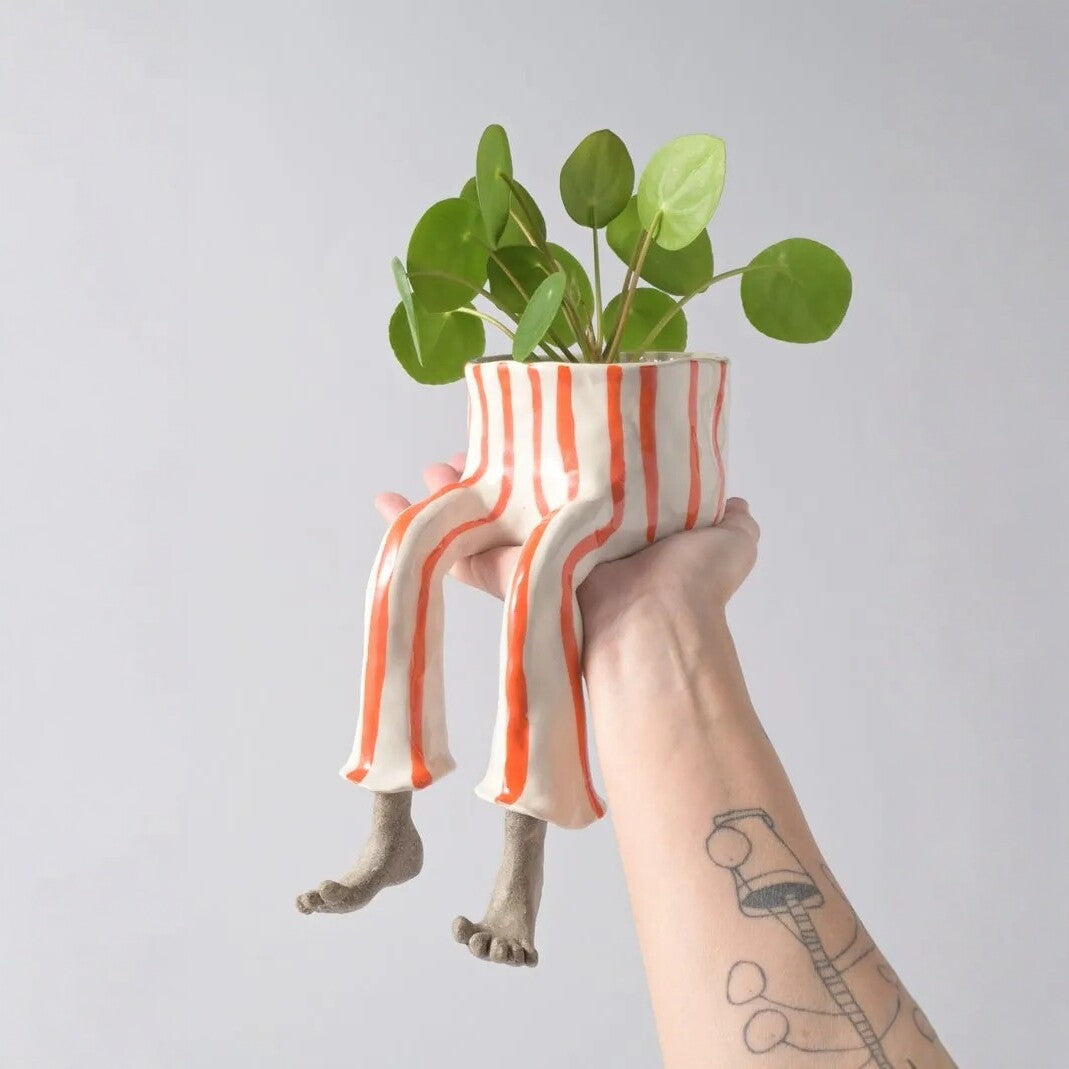 跨境新品Creative furniture flower pot创意下半身花盆树脂摆件