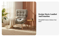 Ergonomic Design Upholstered Accent Chair Thick Cushioned Upholstered Armchair High spine support Single Sofa Sturdy Frame for Apartment Dwellers, Homeowners, Bedroom, Study Room, literary corner, Home Office