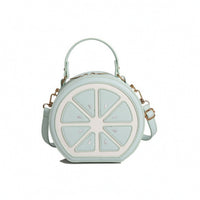 Novelty Citrus Slice Handbag Playful Fruit Shaped Purse Small Lemon Crossbody Bag Convertible for Shopping, Travel