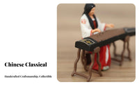 Pipa Player Model Highly Detailed Guzheng Player Model Ancient Chinese Musician Figurine Resin Material for Collectors, Dioramas