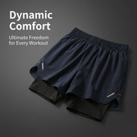 Running Shorts Womens with Double Layer Design, Quick Dry Polyester Spandex Blend, Stretchy Athletic Wear