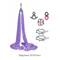 Suspended Fitness Aerial Silk Yogas Swing Material Hanging Silk Hammock Gentle and Silken Textile Suspended Support Hammock