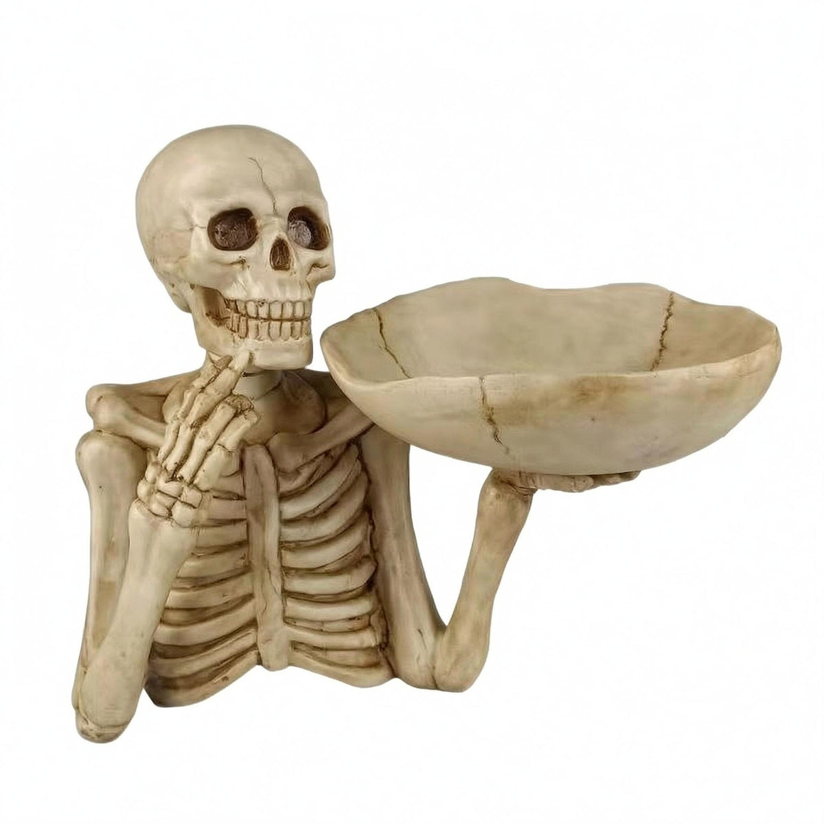 Skeleton Tray Crack Detailing House Decoration Shallow Bowl Home Decor for Entryway, Hallway