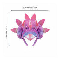 Triceratops Headband Photo Prop Triceratops Costume 3D Design Dinosaur Cosplay Accessories for Adults, Women
