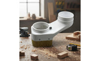 Quick Release Brush Seal Dust Hood Double Duct CNC Router Dust Cover Wear Resistant Nylon CNC Vacuum Brush Multi-Process for Woodworkers, Wood Cutting, Engraving, Workshop