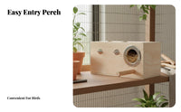 Sturdy and Long-Lasting Wooden Bird Breeding Box Easy to Clean Parrot Breeding Box Breathable Design Lovebird Nesting House Anti-Peck Guard for Cockatiel Owners, Aviaries, Aviary, Indoors, Backyard