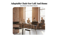 Industrial Design Slatted Back Dining Chair Retro Design Slat Back Side Chair Stackable Seating Furniture Versatile Use for Cafe Owners, Homeowners, Families, Coffee Shop, Restaurant, Living Room, Kitchen