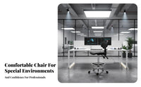 Anti-Static Laboratoryoratory Chair Cleanroom Compatible Wheeled High-Stool With
