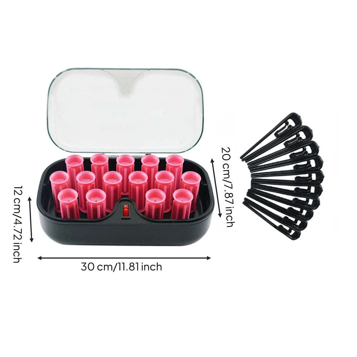 15 Pieces Fast Heat-Up Electric Hot Roller Set Long-Lasting Curls Hot Roller Set Constant Temperature for Travelers, Home Styling, Travel