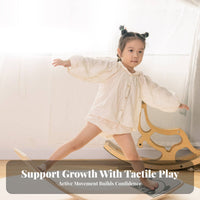 Curved Wooden Wobble Board Improves Coordination Curved Wooden Board Perceptual Training Hands-On Learning Inspired By