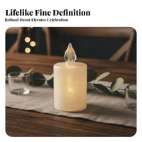 Transparent Glitter Pillar Candle Smokeless Electronic Candle Light No Dripping Molten Material House Decoration for Couples, Wedding, Home Decor