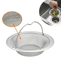 Stainless Steel Strainer Kitchen Sink Strainer with Handle, Large 11cm Sink Strainer and Sink Strainer, Simple Home Kitchen Essential