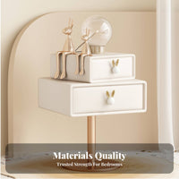 Cute Design cumulusShaped Nightstand Minimalist aesthetic Bedside Table Creative Look Bedroom Furniture Rounded Corners for Children, Homeowners, Nursery, Playroom, Living Room, Hallway