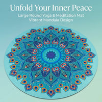 Mat Diameter Circular Exercise Mat Thick Non-Slip Training for Meditation, Pilates, Dance