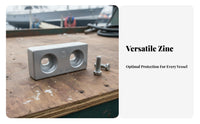 Easy Installation Bolt-on Zinc Anode High-Quality Alloy Zinc Anode Block Electrolysis Protection Block for Yacht Owners, Marina Operators, Shipyard Workers, Saltwater Environments, Freshwater, Brackish Water, Docks