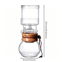 Cold Drip Coffee Pot Capacity Markings Gradual Extraction Coffee Maker Wooden Kitchen Drinkware